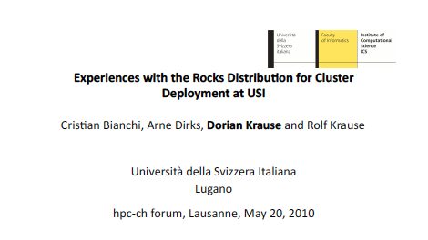 Experiences with the Rocks Distribution for Cluster Deployment