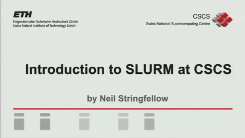 Video Tutorial on SLURM