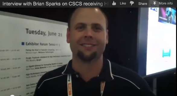 Interview with Brian Sparks about CSCS Receiving a HPC Advisory Council Award