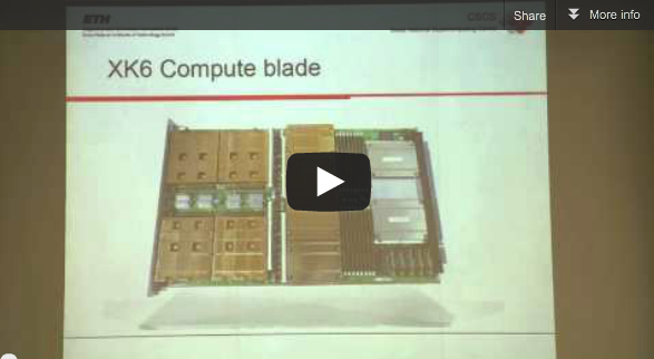 hpc-ch Forum on GPU – Video on Cray XK6 Overview