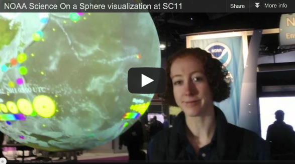 Video: NOAA Science On a Sphere visualization at SC11