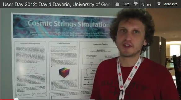 David Daverio presents his poster “Cosmic strings simulation”