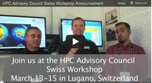 Video: HPC Advisory Council Swiss Workshop Announcement