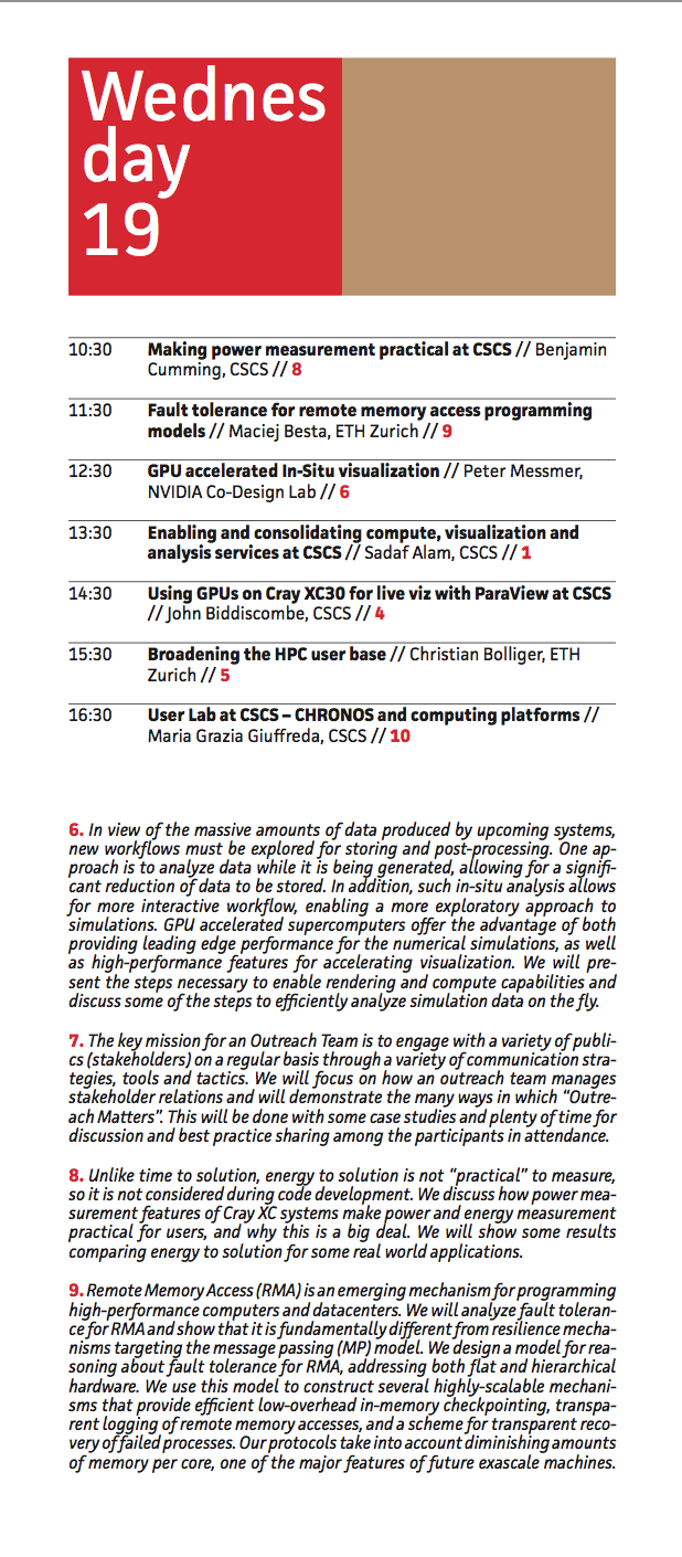 Talks at booth 3756 on Wednesday 19.11.2014