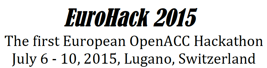 EuroHack 2015 – The first European OpenACC Hackathon