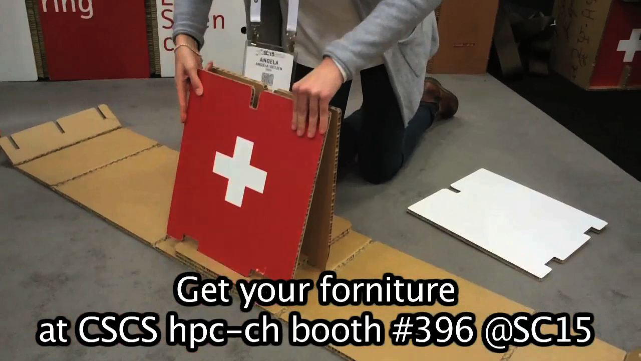 Help hpc-ch dismantle booth #396 at 2:30pm: Get your furniture